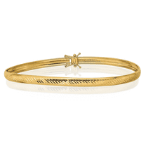 14K Solid Yellow Gold Flexible Bangle Bracelet