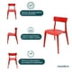 thumbnail image 3 of CONJUNTO DE EXTERIOR MESA LODI NEGRO Y SET DE 4 SILLAS BRIANZA ROJO, 3 of 7