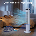 thumbnail image 5 of Blazezo Tower Fan With Remote, 64° Oscillating Bladeless Cooling Fan, 28dB Quiet Standing Floor Fan for Bedroom Home Office, 5 Speeds 4 Modes 12H Timer, 5 of 8