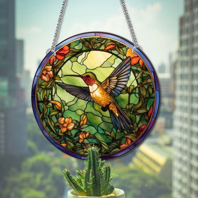 Home Decor Welcome Door Hanger Double Colorful Hummingbird Butterfly Hanger Window Gallery Home Decoration Hanger