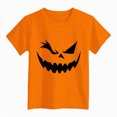 thumbnail image 4 of NOLDARES Toddler Baby Halloween Shirt Funny Pumpkin Print Short Sleeve T-Shirt Kid Girl Casual Tee Tops,B337-Orange, 4 of 4
