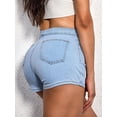 thumbnail image 5 of VIPONES Jeans Shorts Womens High Waisted Stretchy Sexy Butt-Lifting Hot Denim Shorts(302,M), 5 of 6