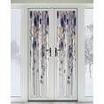 thumbnail image 2 of Purple Flowers Blackout Curtains, French Door Curtains for Door Window, Spring Floral Elegant Pastoral Watercolor Privacy Drapery for Patio/Sidelight Doors, 1 Panel with Tieback, 54 x 72 Inches, 2 of 6