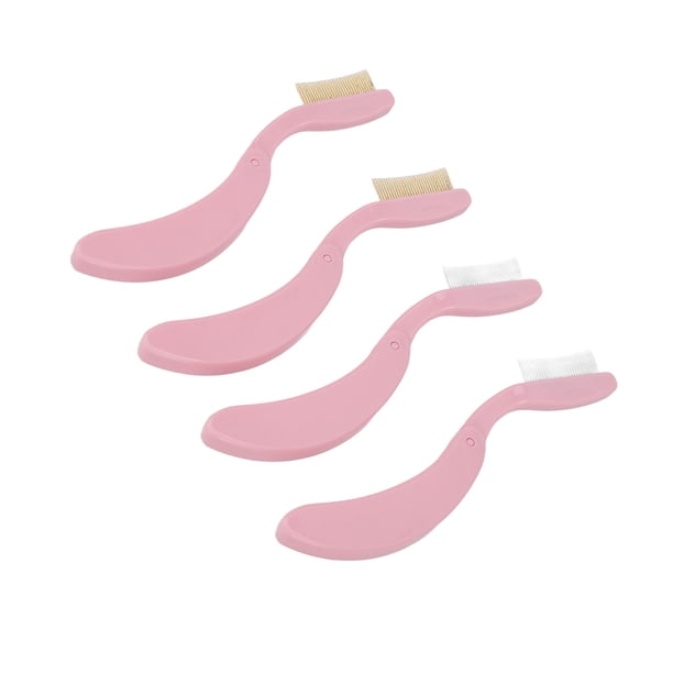 Cepillo Para El Cuidado De Las Pestañas, Peine Para Cejas Con Dientes De Acero Inoxidable, 4 Piezas, Protección Segura Para Maquillaje Para Niñas