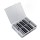 thumbnail image 1 of caja de pegatinas para decoración de uñas a cuadros en blanco y negro, pegatinas sencillas y elegantes para decoración de uñas, calcomanías para el hogar y el salón de uñas, 1 of 12