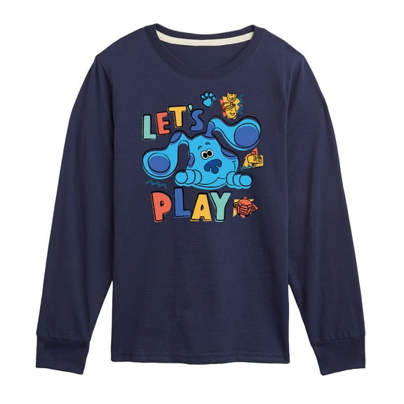 Blue's Clues & You! - Let's Play - Toddler & Youth Long Sleeve Graphic T-Shirt