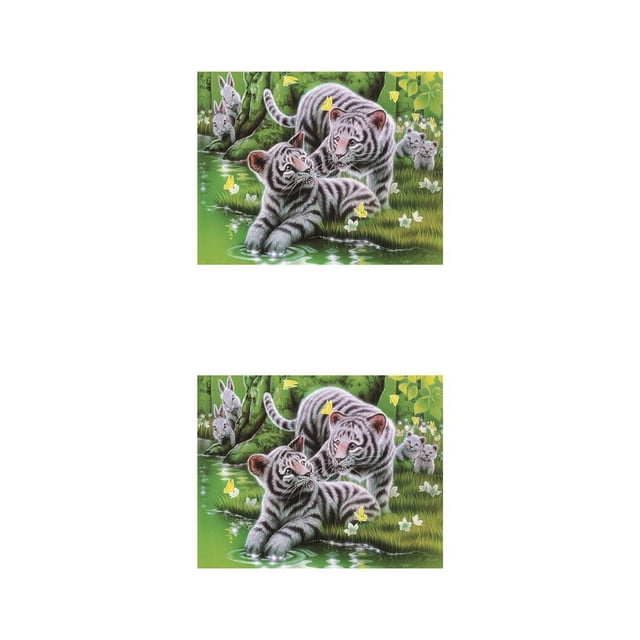 Bearachild DIY 5D diamante pintura bordado Animal patrón punto de cruz imagen Kit dibujos animados Animal cristal diamante pintura decoración 2 # 2piezas