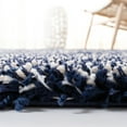 thumbnail image 5 of SAFAVIEH Hudson Shag Jaden Striped Area Rug, Navy/Ivory, 8' x 10', 5 of 8