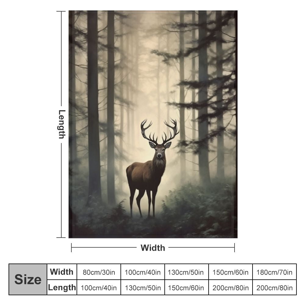 COMIO Deer Blankets for Men - Deer Blankets and Throws Sherpa Blanket Deer, Deer Blanket for Men Hunting Lovers, Deer Blanket for Couch Sofa Decor All Seasons, Deer Throw Blankets