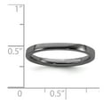 thumbnail image 5 of Sterling Silver Stackable Expressions Black Plated Polished Flat Ring Size 8, 5 of 5