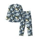 thumbnail image 1 of Balery Penguin Arctic Adventure Pijama para Hombre de Dos Piezas con Manga Larga, Conjunto de Dormir y Descanso Suave con Bolsillos-Medium, 1 of 1