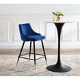 thumbnail image 2 of Hawthorne Collections 25.5" Modern Velvet Tufted Counter Stool in Navy, 2 of 8