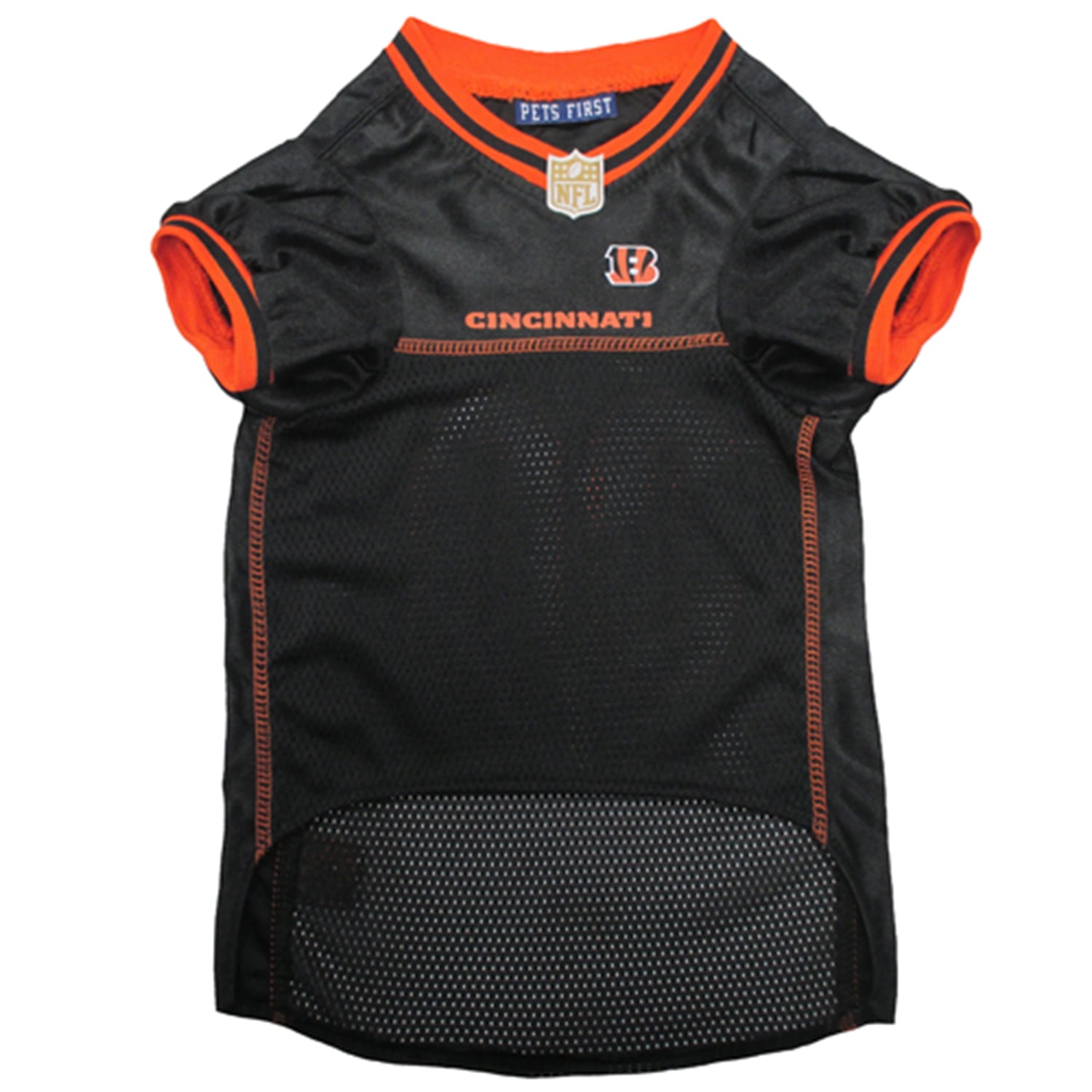 Pets First NFL Cincinnati BengalsLicensed Mesh Jersey for Dogs and Cats - Large