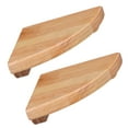 thumbnail image 3 of Dayesque 2-Pack Natural Wood Corner Wall Shelves with Curved Design, Multi-Level Display for Home Storage and Decorative Organization, 3 of 9