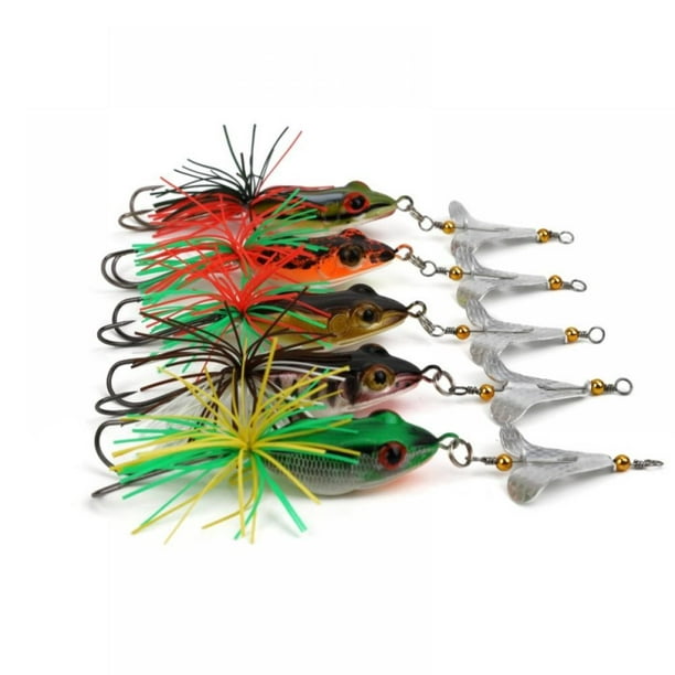 Frog Lures Topwater, Bass Fishing Lures Soft Swimbait Baits with