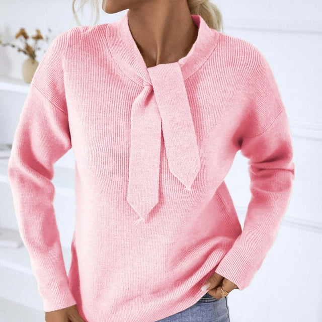 Pntutb Ropa De Mujer Soild Bufanda Collar Otoño Invierno Manga Larga Moda Suéter Pntutb Pntutb-1227