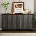 thumbnail image 3 of Garvee 61" Buffet Sideboard Cabinet with 4 Fluted Doors, Adjustable Shelves, Modern Farmhouse Coffee Bar Cabinet, Durable Kitchen Storage for Living Room, 3 of 8