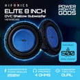 thumbnail image 3 of Hifonics ELITE 8 Inch Shallow Subwoofer Dual Voice Coil Car Audio Speaker, 500 Watts, Blue, 3 of 13