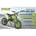 thumbnail image 3 of Kids Gas Motorcycle - 49cc Mini Bike with Front & Rear Disc Brakes, Wear-Resistant Tires & Ergonomic Handle for Off-Road Fun (Cool Green), 3 of 10