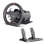 PXN - V10 Ultra Gaming Steering Wheel & Pedals, 3.2Nm Direct Drive Force Feedback, 4 Paddle Shifters, Hall Effect Pedals, 10.6-inch Racing Wheel Rim, Sim Racing Setup for Xbox, PS4, and PC