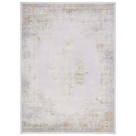SAFAVIEH Palma Rick Oriental Area Rug, Beige/Light Grey, 5'5" x 7'7"