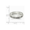 thumbnail image 6 of White Stainless Steel Ring Band Wedding Comfort Domed, 6 of 6