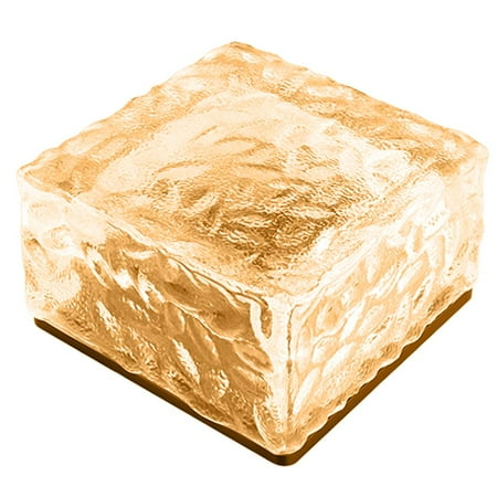

Solar Floor Tile Light Outside Lawn Lamps Durable Square Ice Block Light for Gardens Stairs Terraces