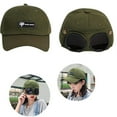 thumbnail image 3 of Dopebox Front Yard Decor 2in1 Outdoor Hat glasses Cap Running Baseball Mesh Hat Sunglasses Visor, Apartment Patio Decor (Black), 3 of 9