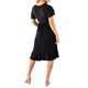 thumbnail image 3 of Txlixc Vestido Midi de Verano para Mujer Color Sólido Manga Corta Dobladillo Irregular Vestido con Cinturón Txlixc  Moda, 3 of 5