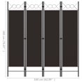 thumbnail image 5 of vidaXL 4-Panel Room Divider Brown 160x180 cm, 5 of 5
