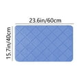 thumbnail image 5 of 16x24in Microfiber Bath Mat Non-Slip Machine Washable Absorbent Bathroom Rug Kitchen Floor Mat Living Room Bedroom Shower Tub Water Absorbing Soft Carpet Ultra-Thin(Blue), 5 of 7
