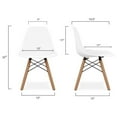 thumbnail image 6 of Aron Living 21.75" Plastic and Wood Kids Playroom Chairs in White (Set of 2), 6 of 8