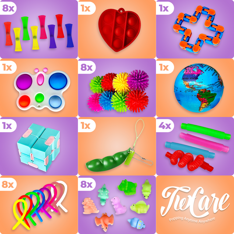 MOZACI Fidget Toys, 120 Pack Fidgets Set Stocking Stuffers for Kids Party  Favors Autism Sensory Toy Bulk Adults Kids Boys Girls Teens Stress Autistic