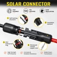 thumbnail image 4 of 12AWG Solar Extension Cable Kit, 20FT Red + 20FT Black Wire with Male and Female Connectors, 4 of 7