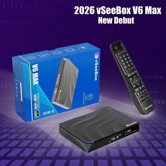 2026 VseeBox V6 Max Android 14 TV Box | 8K HDR | 4GB 64GB | WiFi 6 | First Relea