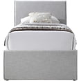 thumbnail image 3 of Meridian Furniture Myles Lit Gigogne Simple en Tissu Texturé en Lin Gris, 3 of 9