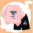 thumbnail image 3 of Conjunto de verano de 2 a 12 años para niños, ropa de pareja de Sonic, camiseta, traje para niños 2024, ropa para niñas, top para madres y niños, 3 of 5
