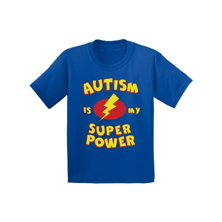 Awkward Styles Youth Autism Is My Super Power Graphic Youth Kids T-shirt Tops Autism Awareness