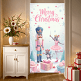 thumbnail image 2 of Decorative Design Merry Christmas Banner Nutcracker Theme Cartoon Characters Christmas Celebration for Holiday Party Indoor Decoration Special Events, 2 of 8