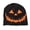 Black, variant on Venzia Halloween Pumpkin Face Knit Beanie, Black Orange Jack-o'-lantern Winter Hat