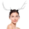 thumbnail image 3 of Diadema de alce para Cosplay de Navidad, pelo de reno, precioso tocado para fiesta, 3 of 5