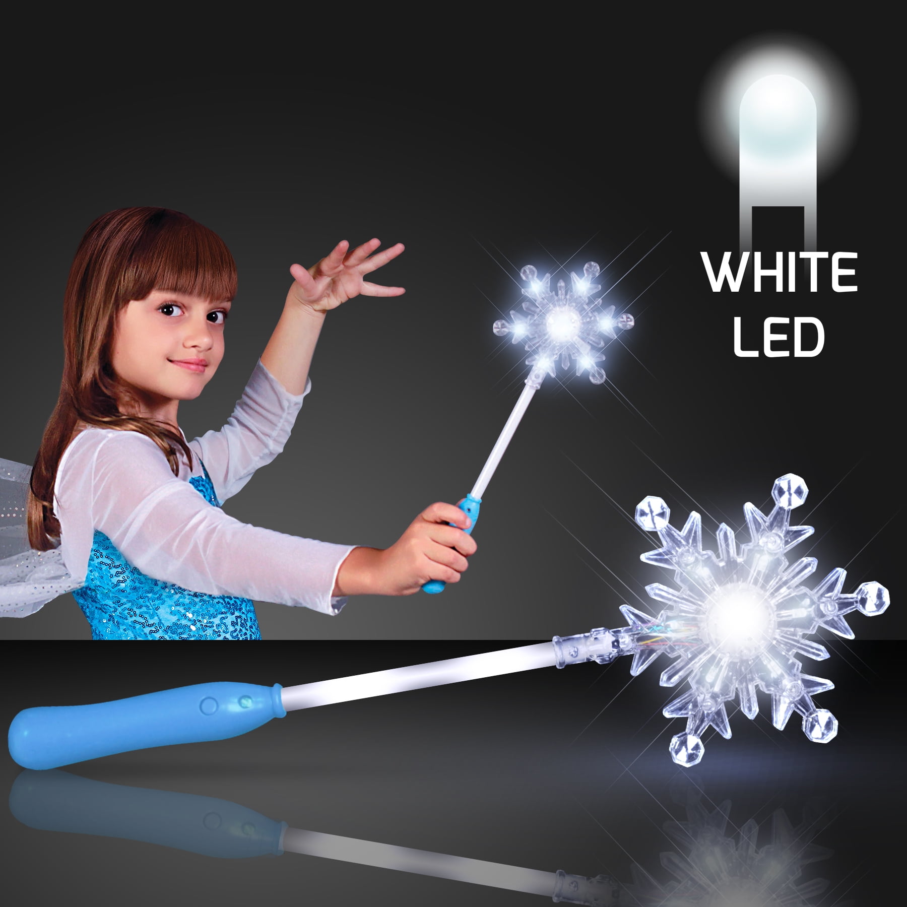 FlashingBlinkyLights Light Up Frozen Snowflake Wand