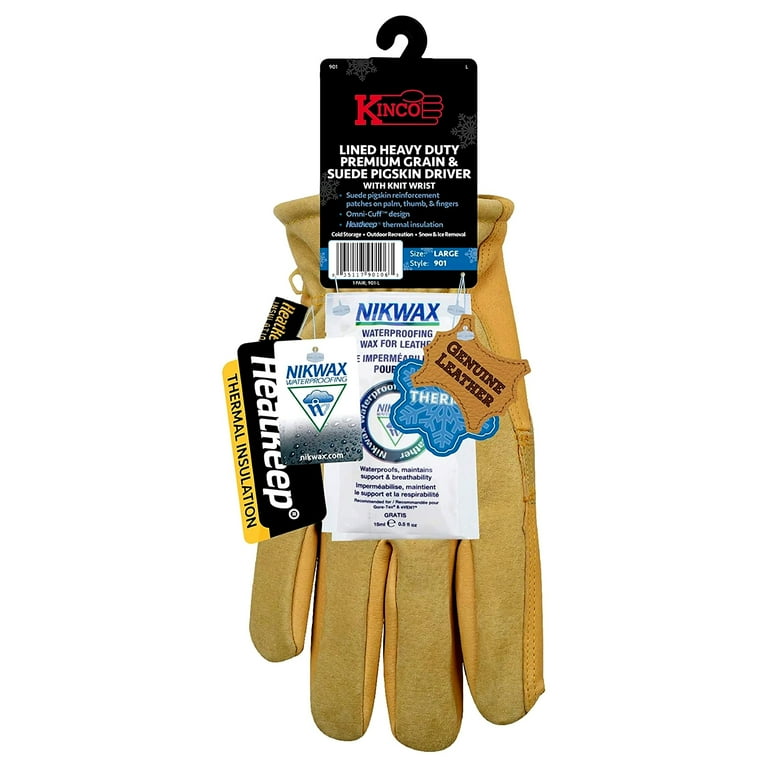 Kinco Men's XL Waterproof Warm Winter Work Glove, Premium Pigskin