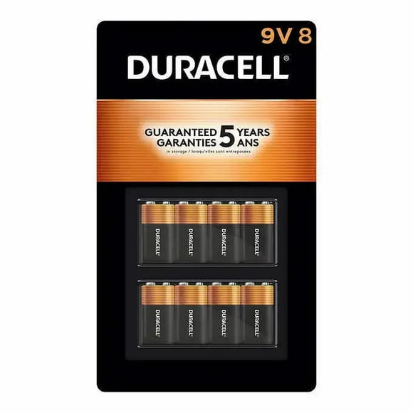 Duracell CopperTop 9V Batteries - 8-count | Reliable Power for High-Drain Devices