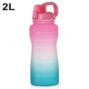 Large Motivational Water Bottle With Time Marker Straw Leakproof Water Jug For Fitness Gym And Outdoor Sports