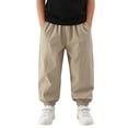thumbnail image 2 of SJLDQY Boys Baggy Sweatpants Elastic Waist Straight leg Joggers Athletic Pants Loose Casual Trousers with Pockets, 2 of 4