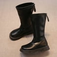 thumbnail image 6 of Miluxas Girls Knee High Boots Back Zipper Tall Riding Boots Waterproof Fall Winter Dress Shoes for Toddler Little Kid Big Kid Black 11(28), 6 of 8