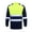 Yellow-A, variant on Men's Long Sleeve Mesh Workwear Safety Shirts Reflective Color Blocked Round Neck Shirts Orange