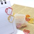 thumbnail image 3 of Miangastore 20Pcs -shaped Paper Clips Binder Clips Push-pins for Home (Assorted Color), 3 of 8