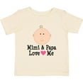 thumbnail image 3 of Inktastic Mimi and Papa Love Me Baby Girl Girls Baby T-Shirt, 3 of 5